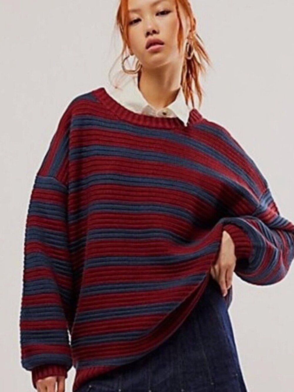 FREE PEOPLE LINKS PULLOVER SWEATER